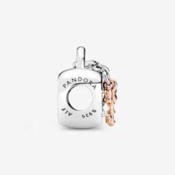 Pandora Disney Mickey Mouse & Minnie Mouse Padlock Charm - Picture 3 of 4